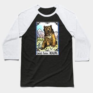 Grizzly Bear Totem Animal Baseball T-Shirt